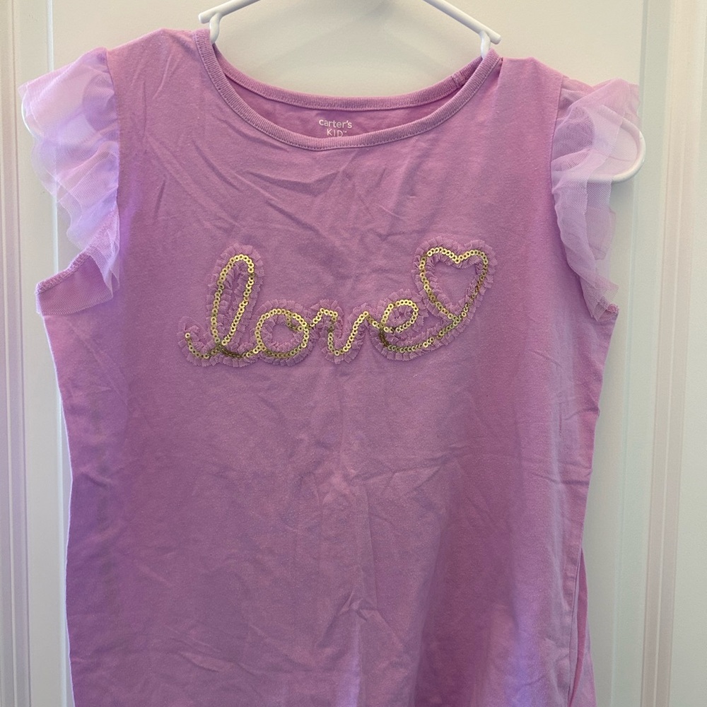 Adorable Lavender short sleeved Carter’s shirt!!!